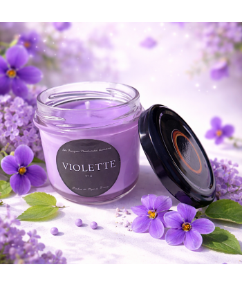 bougie parfumée violette