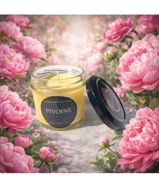bougie parfumée pivoine