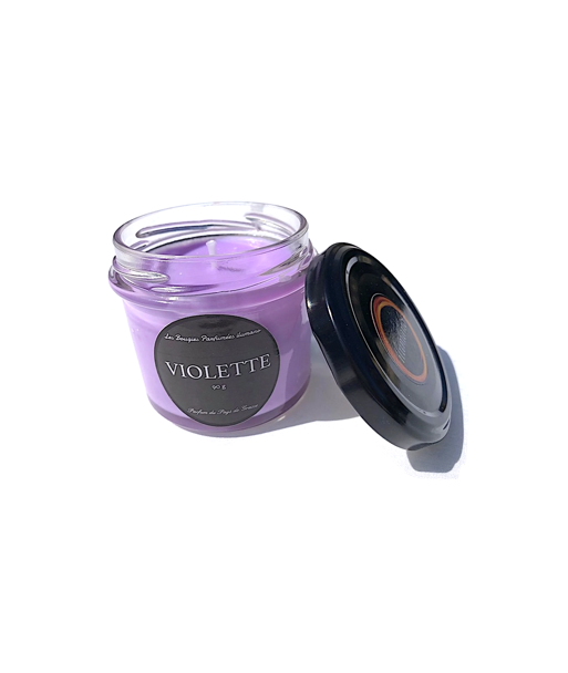 bougie parfumée violette