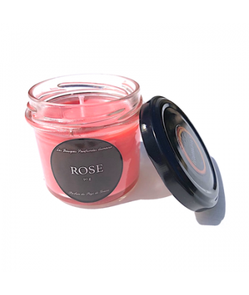 bougie parfumée rose